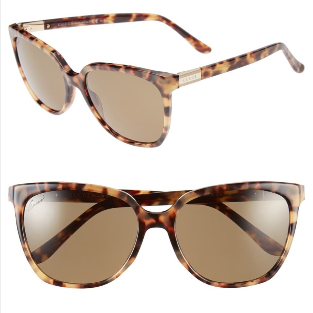 GUCCI 57mm Polarized Retro Sunglasses